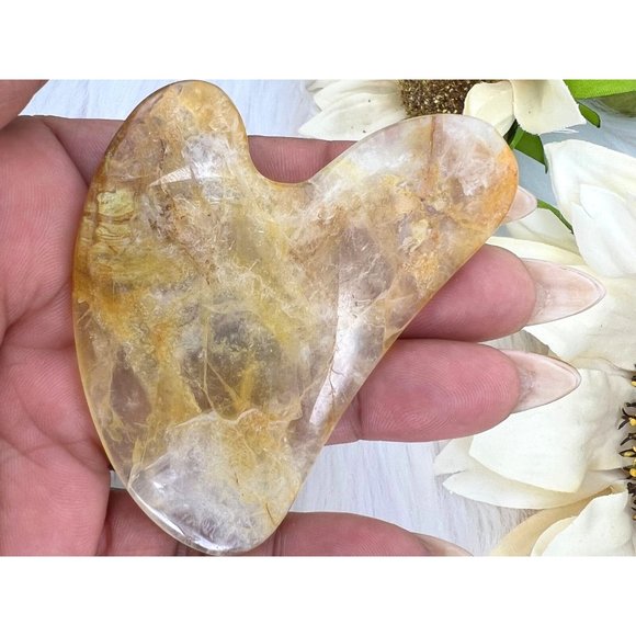 Golden Healer Quartz Gua Sha - Golden Healer Quartz Face Massager -High Quality - Picture 1 of 11